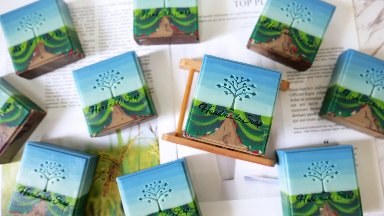 鄉村風景皂 - country road scenery design handmade soap, cold process - 手工皂
