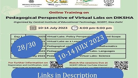Post Session Quiz Answer Pedagogical Perspective of Virtual Labs on DIKSHA | Virtual Labs | NCERT |