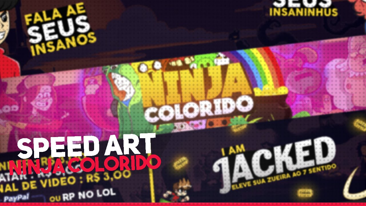 Speed Art - Ninja Colorido • - YouTube