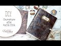 Diy une couverture dalbum de junk journal effet faux cuir avec du papier de soie