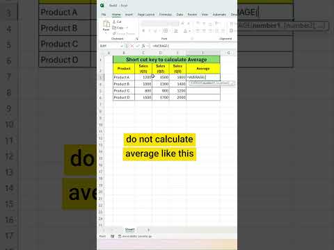 Average with Shortcut