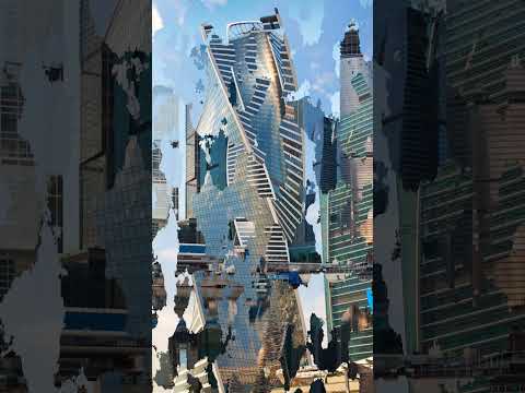 اغرب ناطحة سحاب ملتوية في العالم علي شكل شريط 