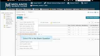 D2L Brightspace v10.4 Creating Sections and Questions in the Question Library