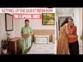 Setting Up the Cozy Guest Bedroom for a Special Guest | Prepared Homemade Ghee Diya Batti at Home