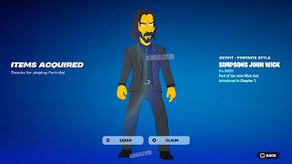 How To Get Simsons John Wick Skin FREE In Fortnite! (Unlocked LEGO Simsons John Wick Style) screenshot 3