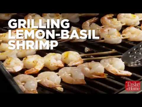 Grilling Lemon-Basil Shrimp