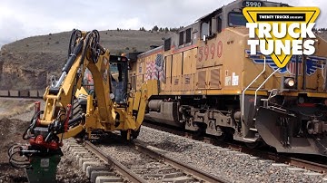 Hi-Rail Backhoe for Children | Truck Tunes for Kids | Twenty Trucks Channel