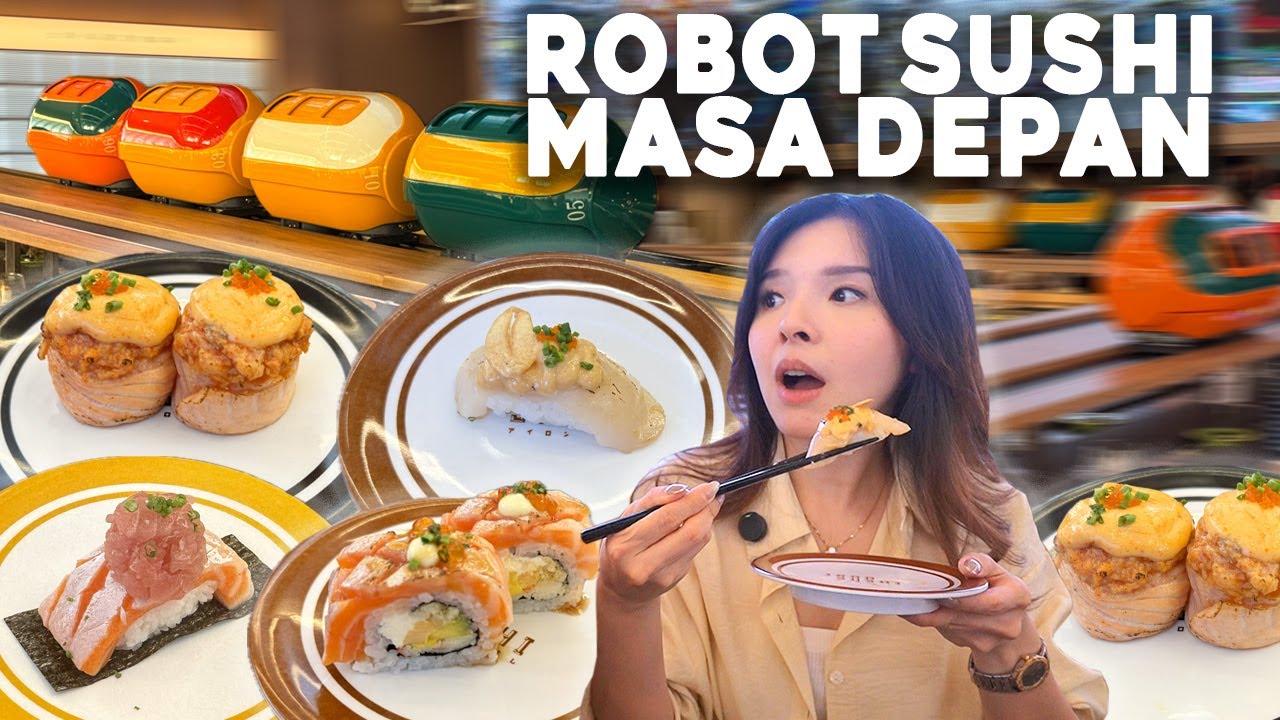 SUSHI HIRO JUALAN SUSHI PAKE ROBOT MALAH VIRAL DAN RAME BANGET!