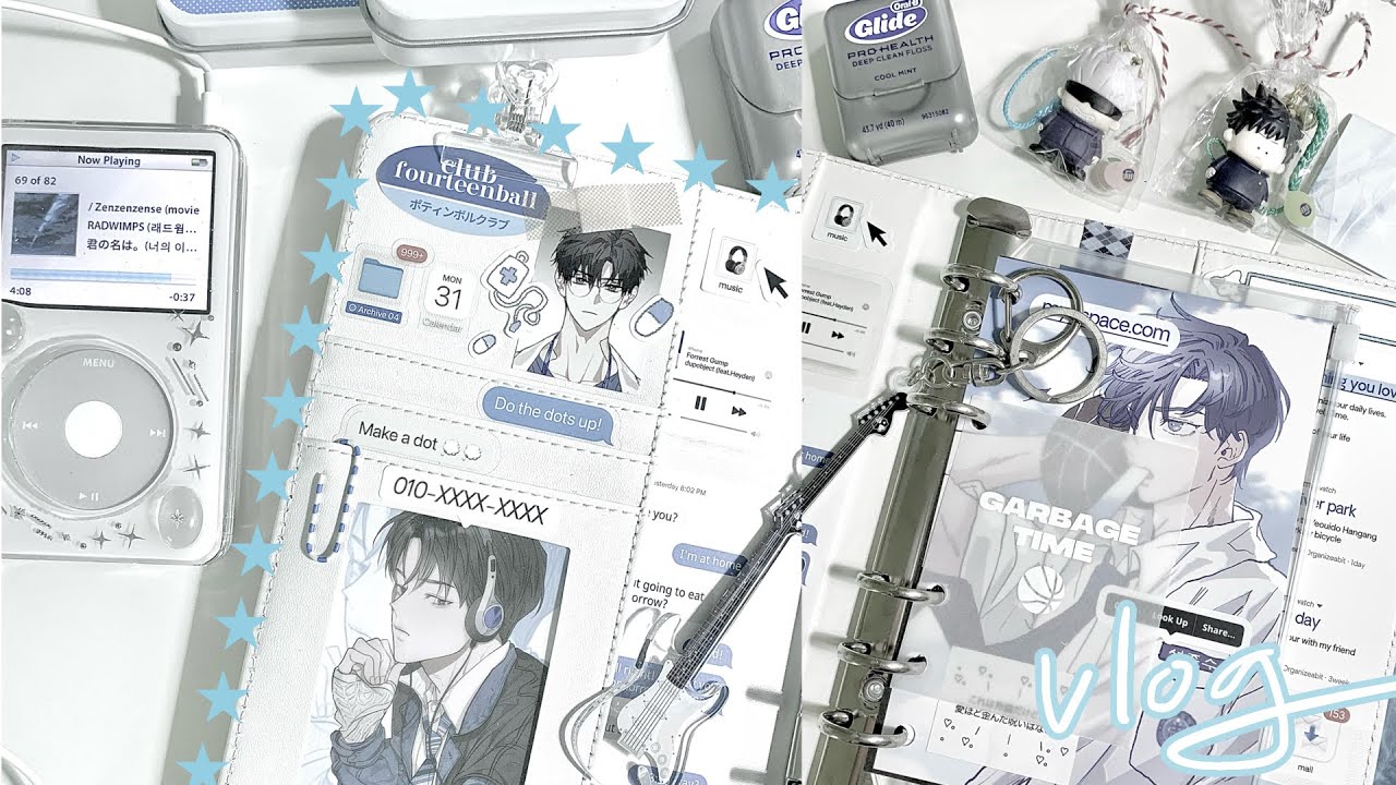 뭉게뭉게 ⋆｡˚ ☁︎ ˚｡⋆｡ 노래 들으면서 다이어리 꾸미고 통판깡 레츠고!ㅣ오타쿠 브이로그ㅣ일상기록