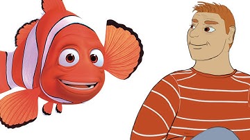 Drawing Finding Nemo Characters as People - Marlin - character design