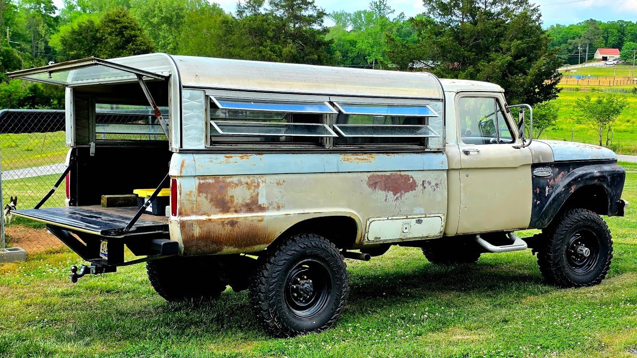 VINTAGE Camper Shell | Driving Over 200 Miles | 1965 F100 - YouTube