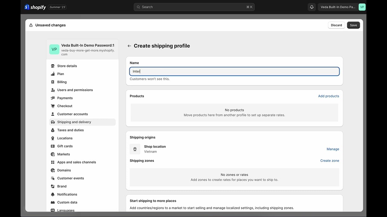 Config Free Shipping For Mini Cart Drawer In Shopify Admin