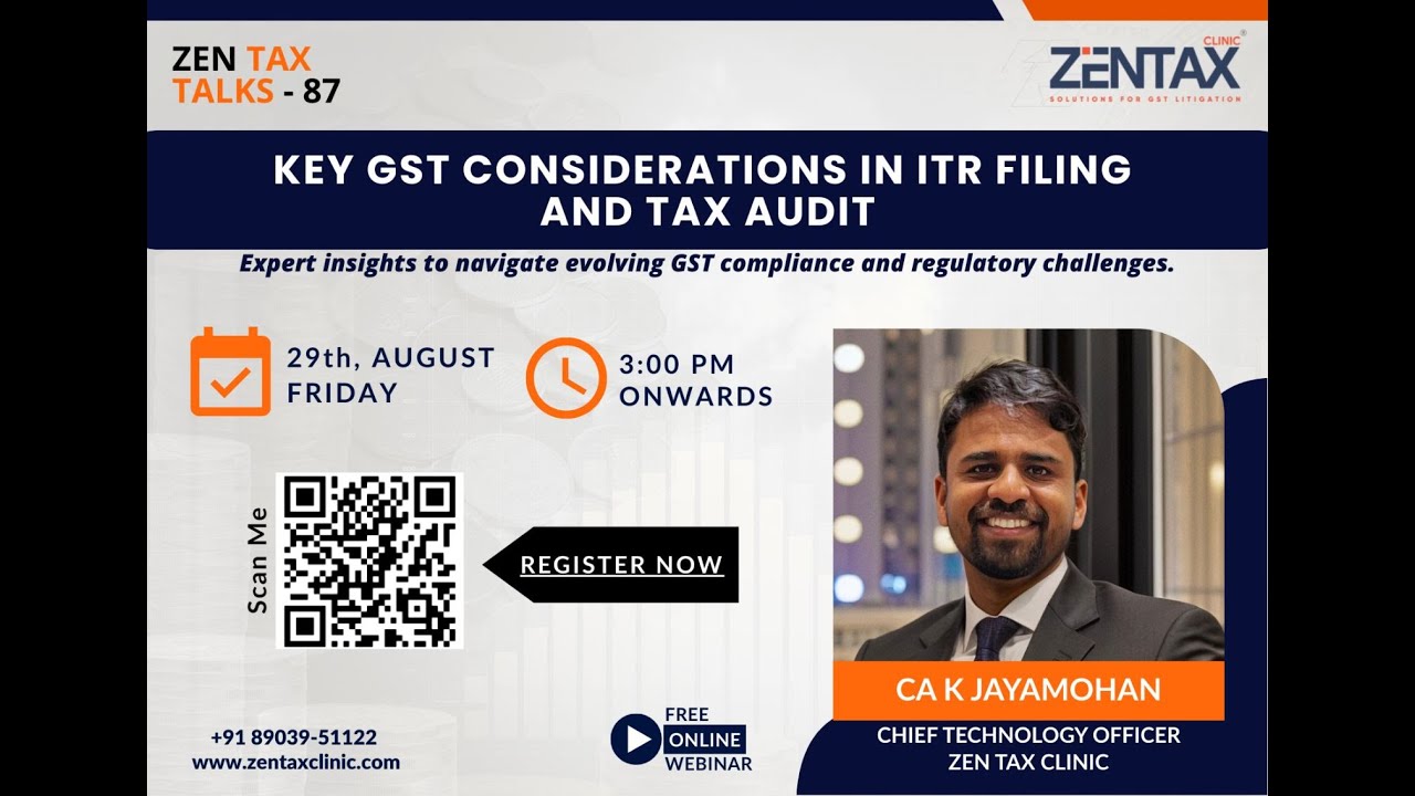 Key GST Considerations in ITR Filing and Tax Audit