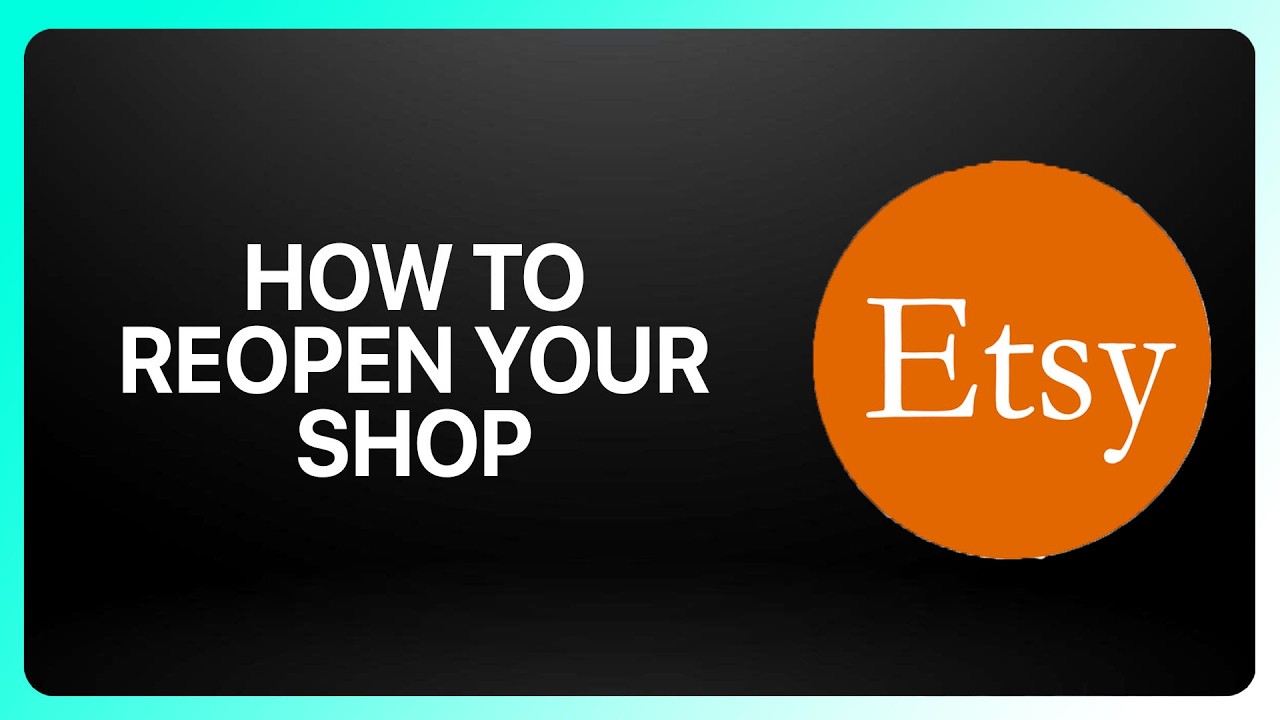 Как вновь открыть свой магазин на Etsy в 2026 году! Учебное пособие.