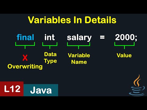 VARIABLES IN JAVA | JAVA VARIABLES IN DETAILS | L-12 | JAVA COURSE FOR BEGINNERS 2023