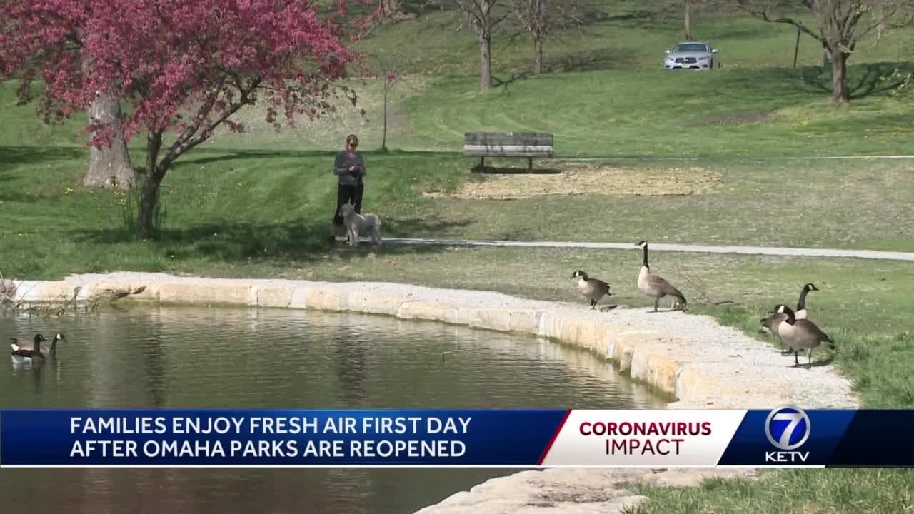 Families enjoy fresh air first day after Omaha parks are reopened