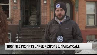 Troy fire prompts large response, mayday call