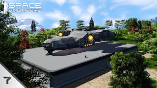 Beginning My Spaceship Construction! | Space Engineers Never Surrender Scenario | EP 7