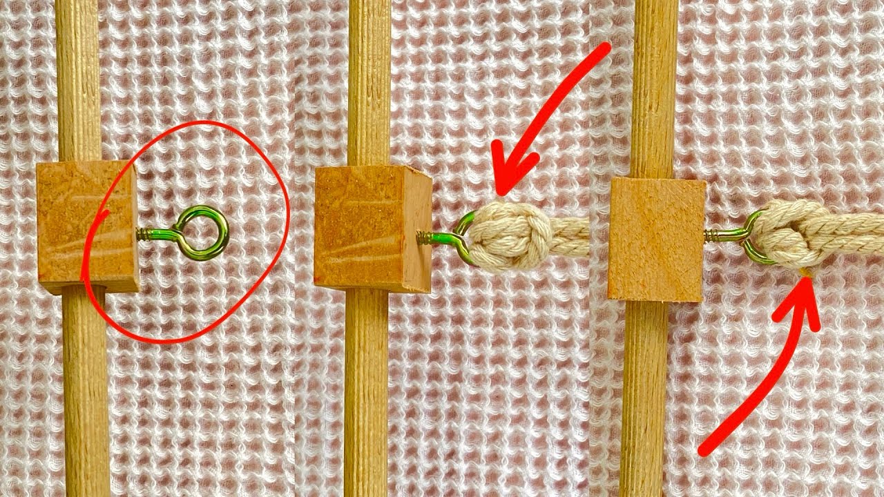 How to tie rope to a hook - YouTube