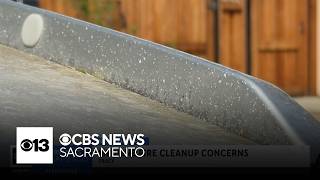 Mysterious debris keeps falling 1 month after Tracy warehouse fire @cbssacramento