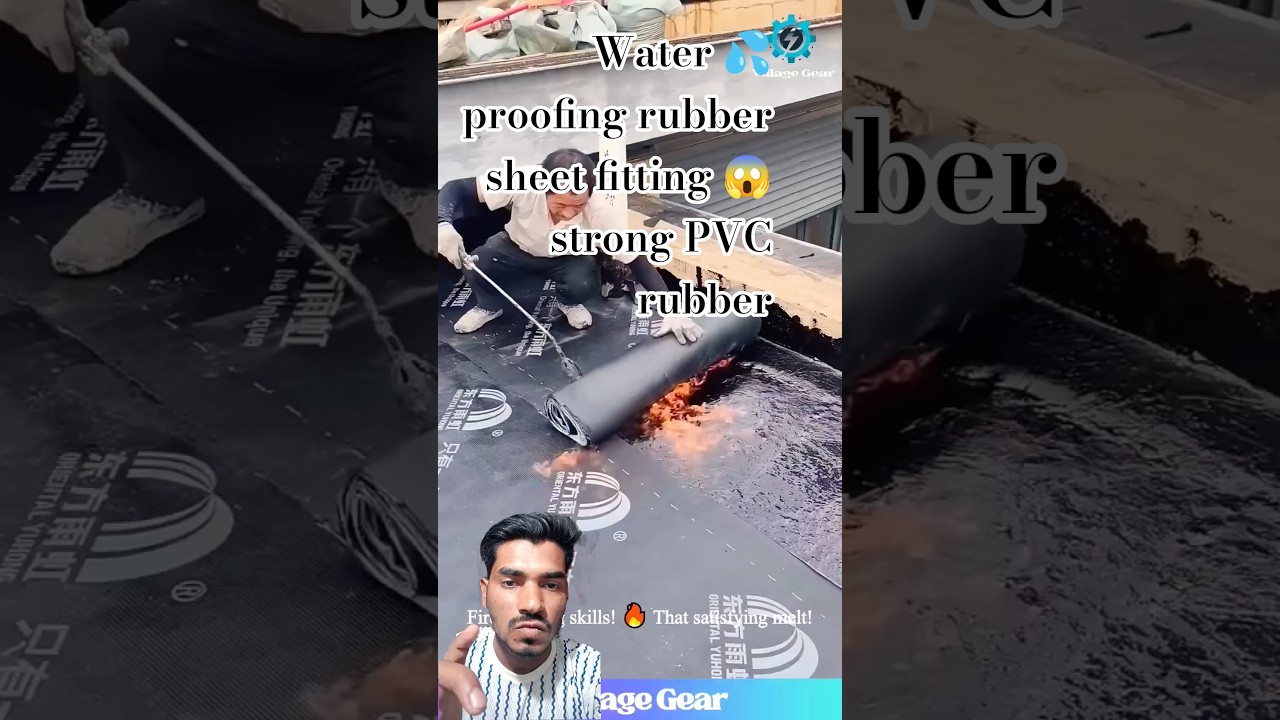 water proofing rubber sheet fitting 👍✅ subscribe to my channel 