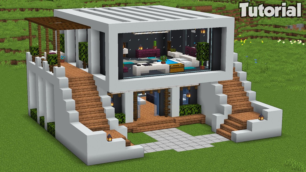 Minecraft house building