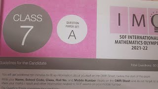 Celebrity class 7 IMO | Previous year paper solution | 2021-22 | set A | q. no. 1 to 25 Net Worth
