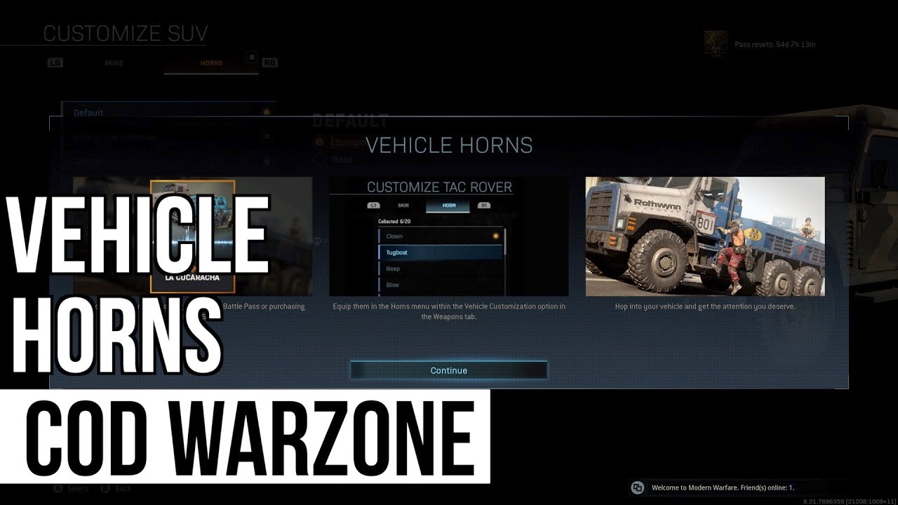 COD warzone season 4 NEW vehicle Customization HORNS YouTube