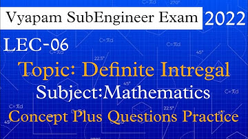 DEFINITE INTREGAL For Vyapam SubEngineer Exam 2022#vyapamse #civil_engineering #navigateinstitute