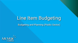 Line Item Budgeting