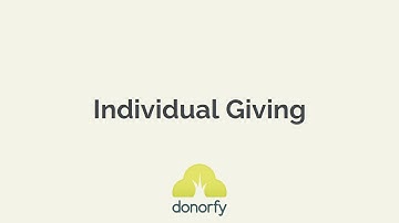 Donorfy - Individual Giving demo