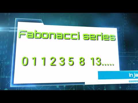 Fabonacci series || in Java || simplest way