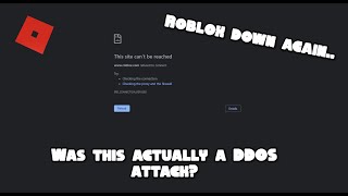 Was Roblox going down this time actually caused by a DDOS attack?