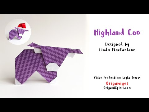 Cute Origami Cow Highland Coo Easy To Make 