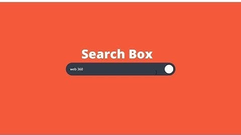Awesome CSS Search Box Using only HTML And CSS