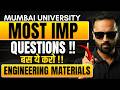 Engineering Materials Most Important Questions 🔥 | Mumbai University Sem 02 | Pradeep Giri Sir
