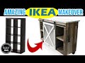 IKEA Kallax Makeover; $70 Ikea HACK ( Pallet Kallax)