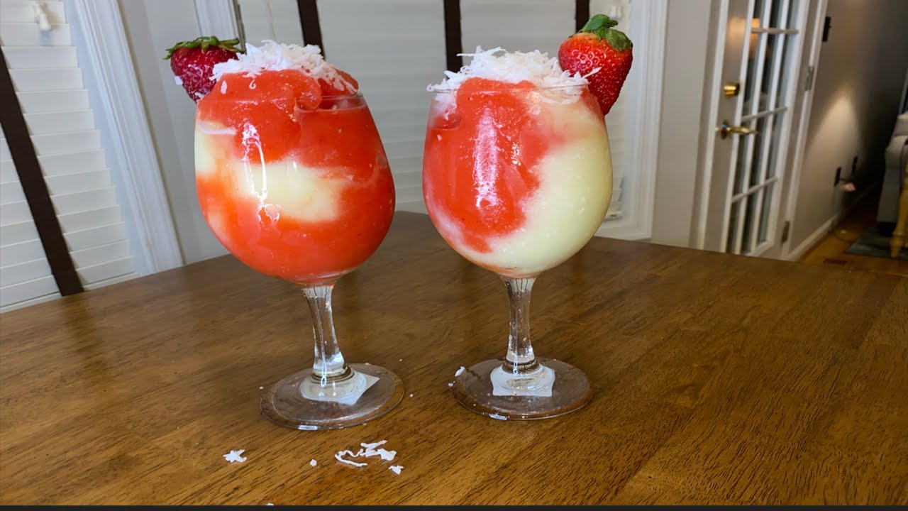 HOW TO MIAMI VICE PINA COLADA STRAWBERRY DAIQUIRI VACATION