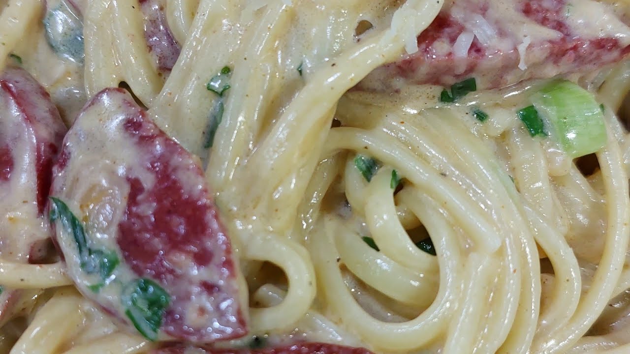 BEEF SAUSAGE WITH LINGUINE PASTA TRY THIS EASY AND DELICIOUS RECIPE