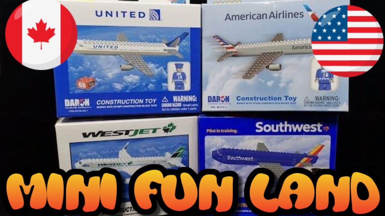 🛩unbox Daron 4 boxes of Airlines Construction Toy - Mini Fun Land (000783 z)
