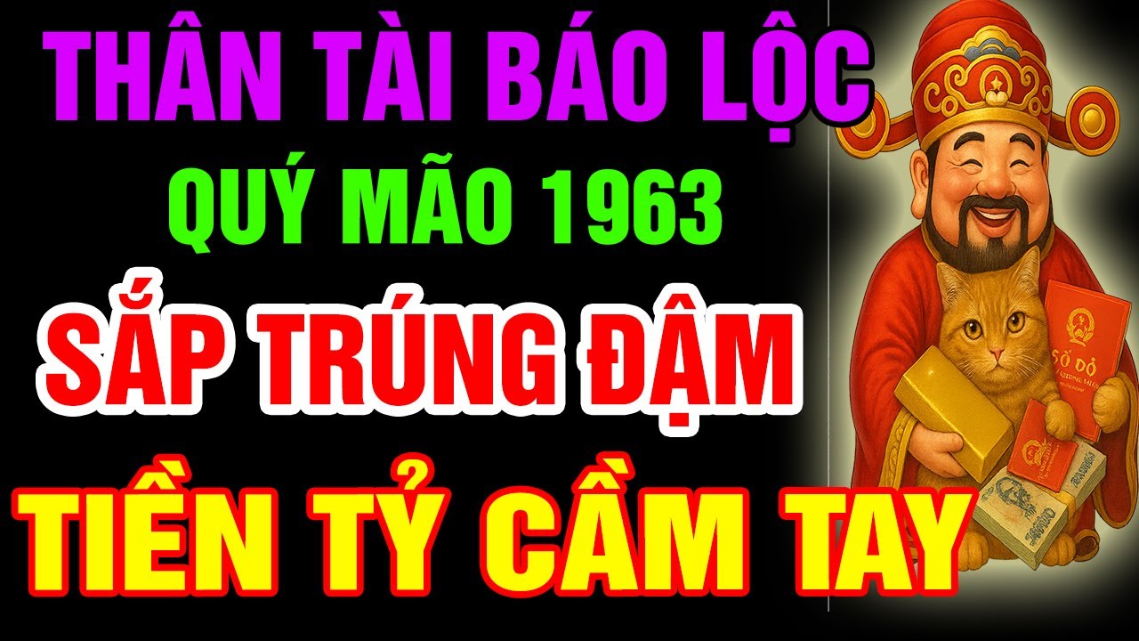 Thần Tài Báo Trước, 10 Dấu Hiệu Quý Mão 1963 SẮP Trúng Lớn, TÀI LỘC ÙN ÙN ĐẾN, GIÀU SANG Chạm Đỉnh