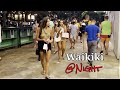 HAWAII - WAIKIKI - Night Street Scenes - Transition from beaches to restaurants/nightclubs