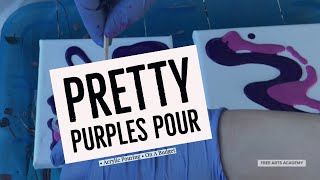 Budget Acrylic Pouring Ep 4: Pretty Purples Pour (Using a Budget Friendly Kit)