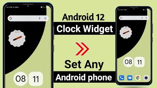 how to set clock widget on android 12 in any android phone || Android 12 clock widget kaise set screenshot 3