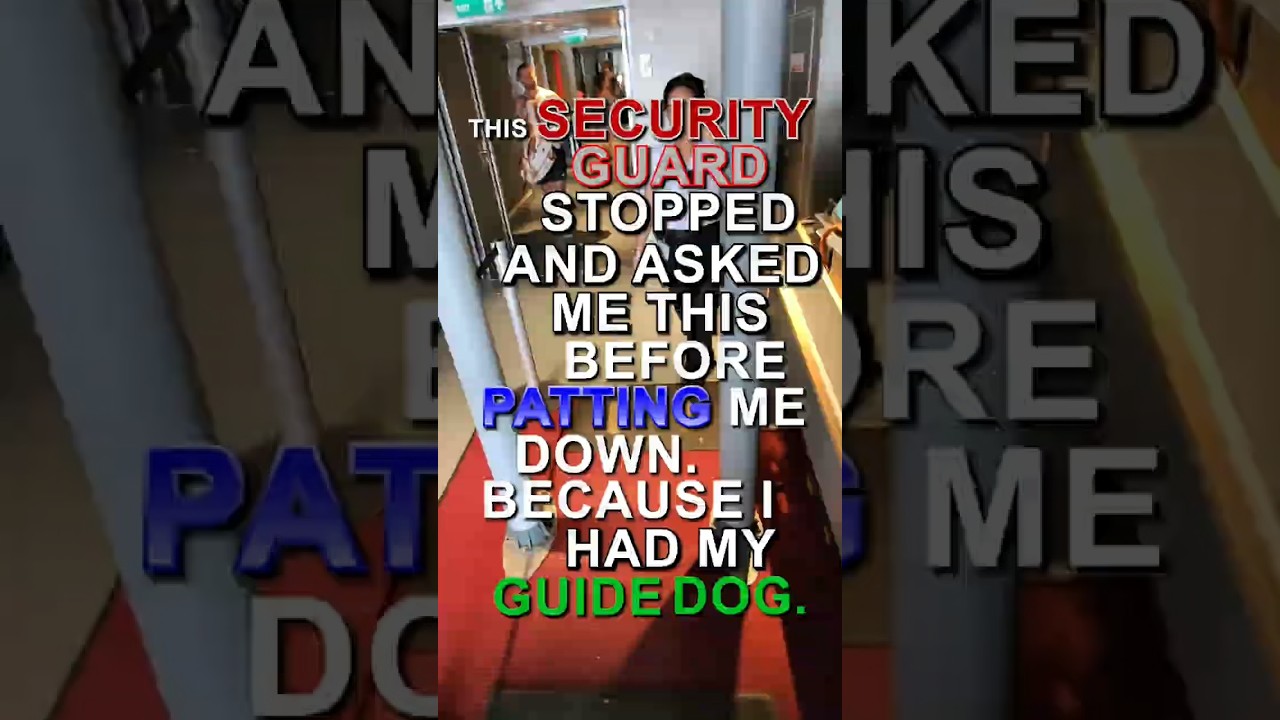 This security guard stopped and asked me THIS about my guide dog 😳🦮