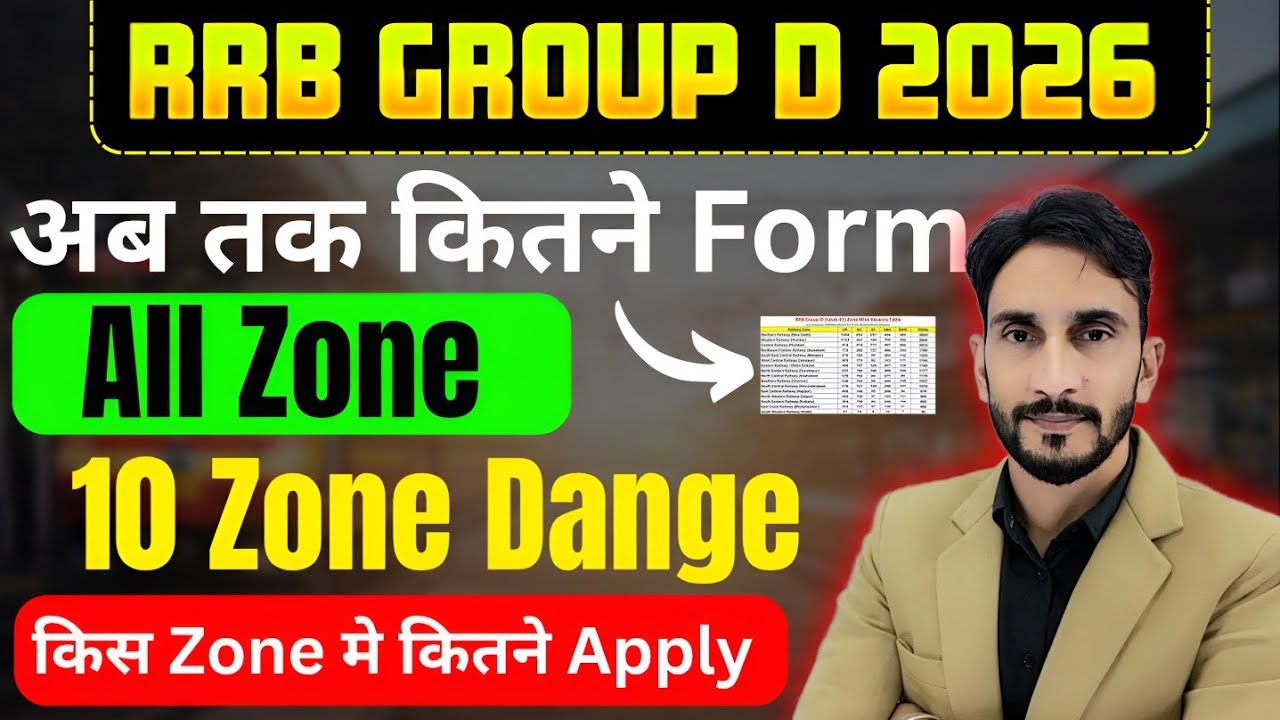 RRB Group D अब तक कुल कितने Form भरे है 😱| 10 Zone Dange बने😱| All Zone Wise Total Form 🔥