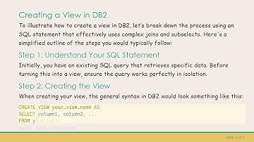 How to Create a VIEW in DB2: A Step-by-Step Guide for Success