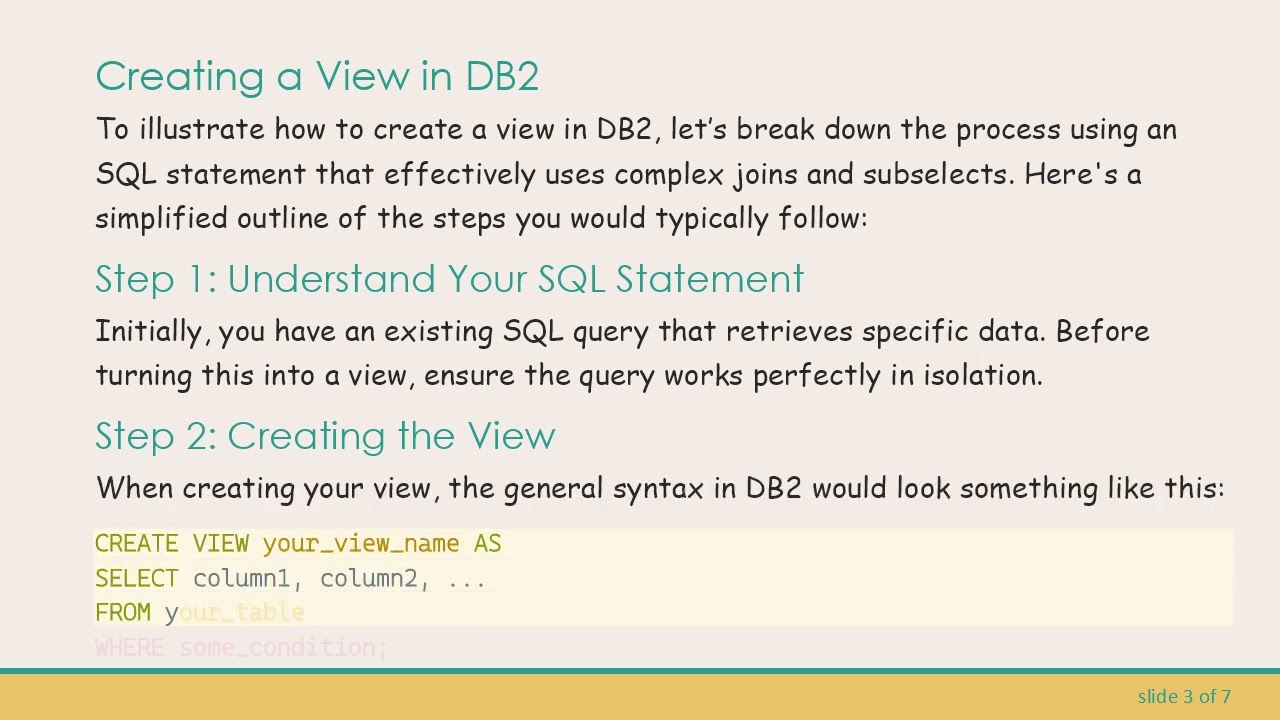 How to Create a VIEW in DB2: A Step-by-Step Guide for Success
