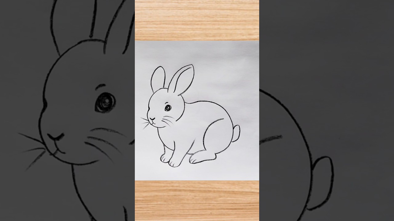 Как нарисовать кролика: простой пошаговый рисунок