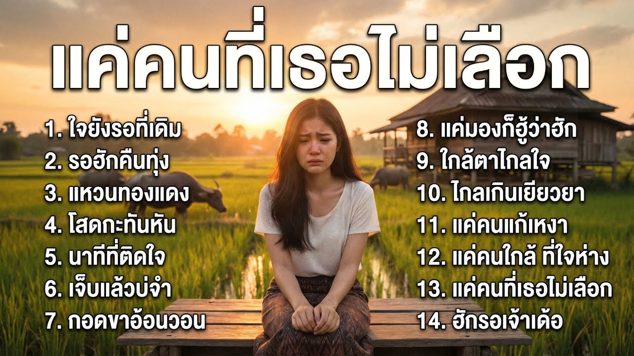 รวมเพลงลูกทุ่งเพราะๆ รักเศร้า 💔 เหงาโดนใจ ไม่มีโฆษณาบ่อย | ลูกทุ่งฮักบ้านนา EP.3 แค่คนที่เธอไม่เลือก
